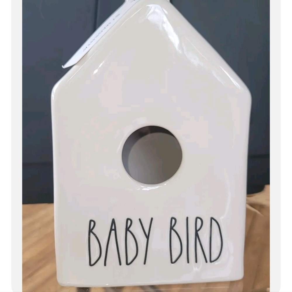 NEW Rae Dunn Baby Bird Elongated Square Birdhouse